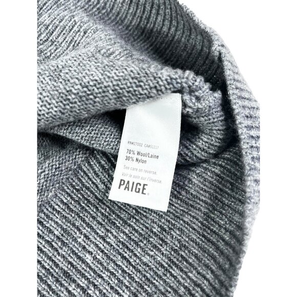 Paige Free People Womens Gray Wool Izabella Cowl Neck Off Shoulder Sweater Top M - Picture 8 of 16